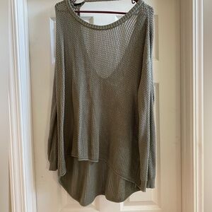 Forever 21 green shirt with low cut back